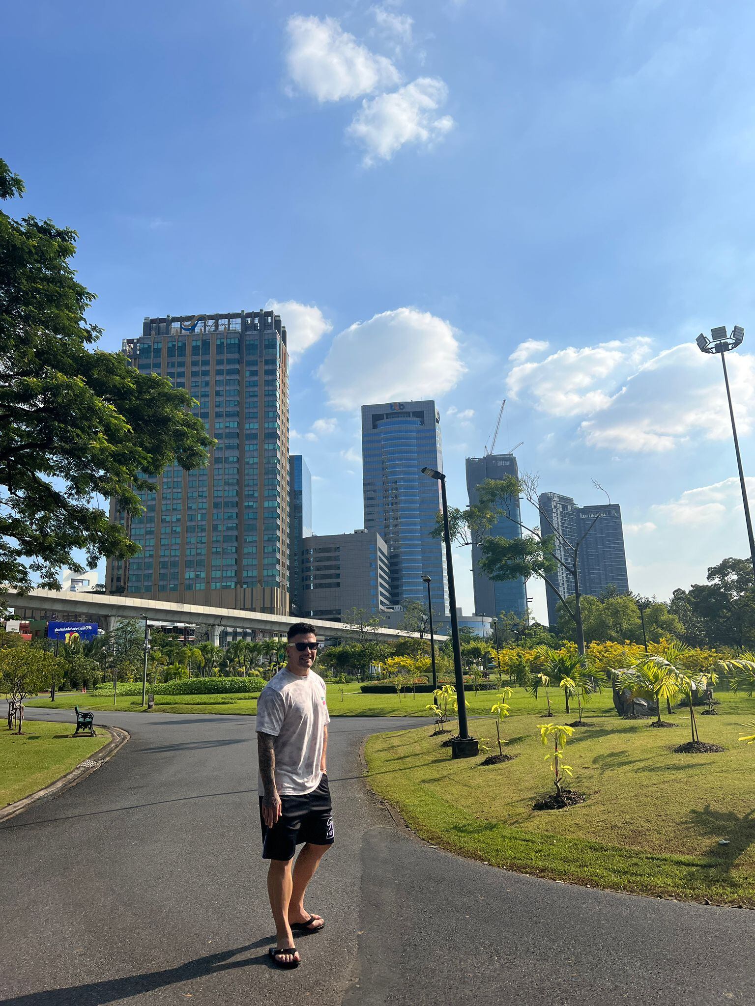 En el parque Lumpini de Bangkok