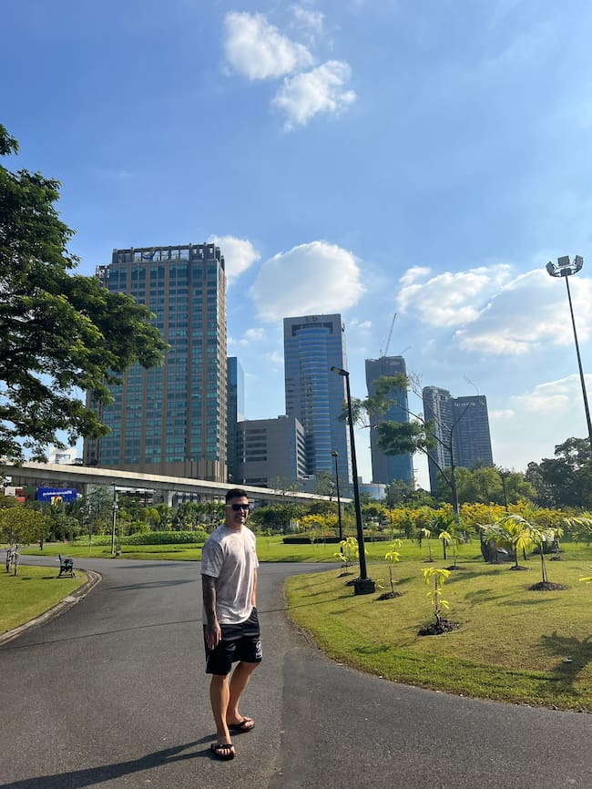 En el parque Lumpini de Bangkok