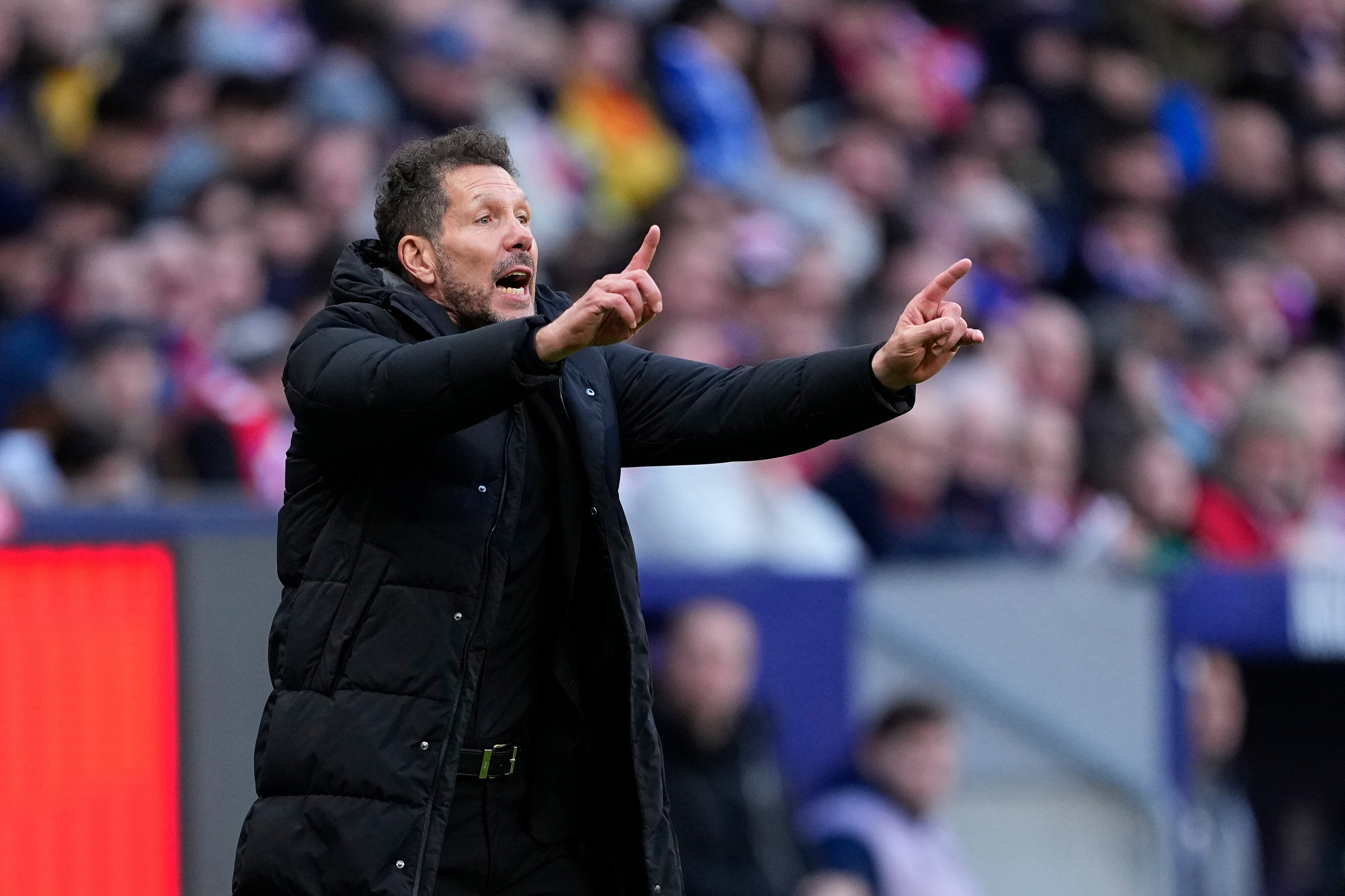 Diego Pablo Simeone, durante el Atlético de Madrid-Deportivo Alavés de LaLiga