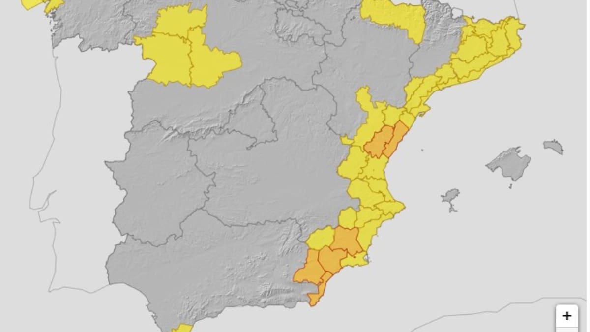 Baja la alerta por fuertes lluvias de roja a amarilla en La Safor