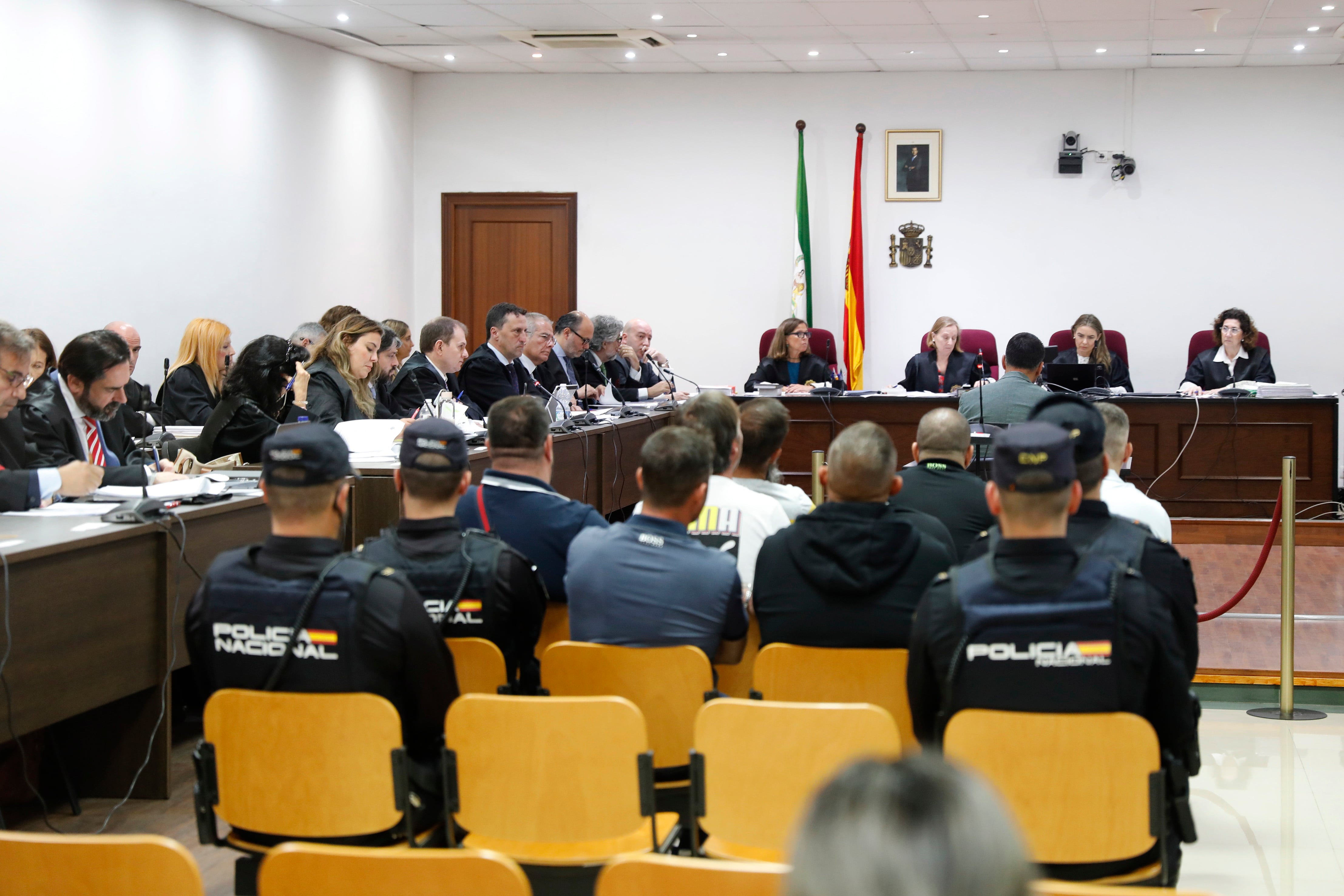 Sala en la sede de Algeciras de la Audiencia Provincial de Cádiz donde se celebró el juicio contra una red de narcotráfico vinculada con Antonio Tejón