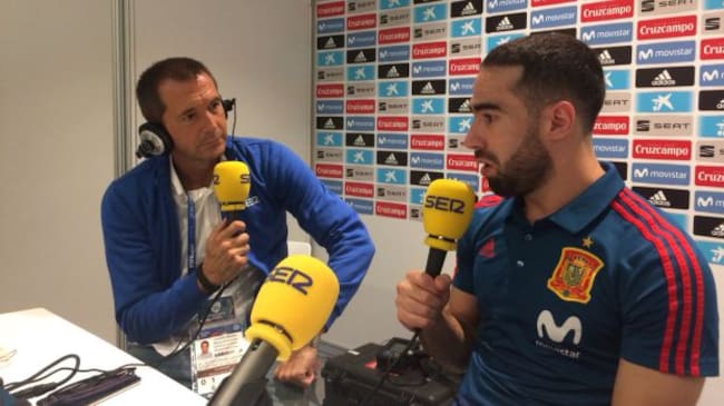 Dani Carvajal, durante la entrevista con Manu Carreño