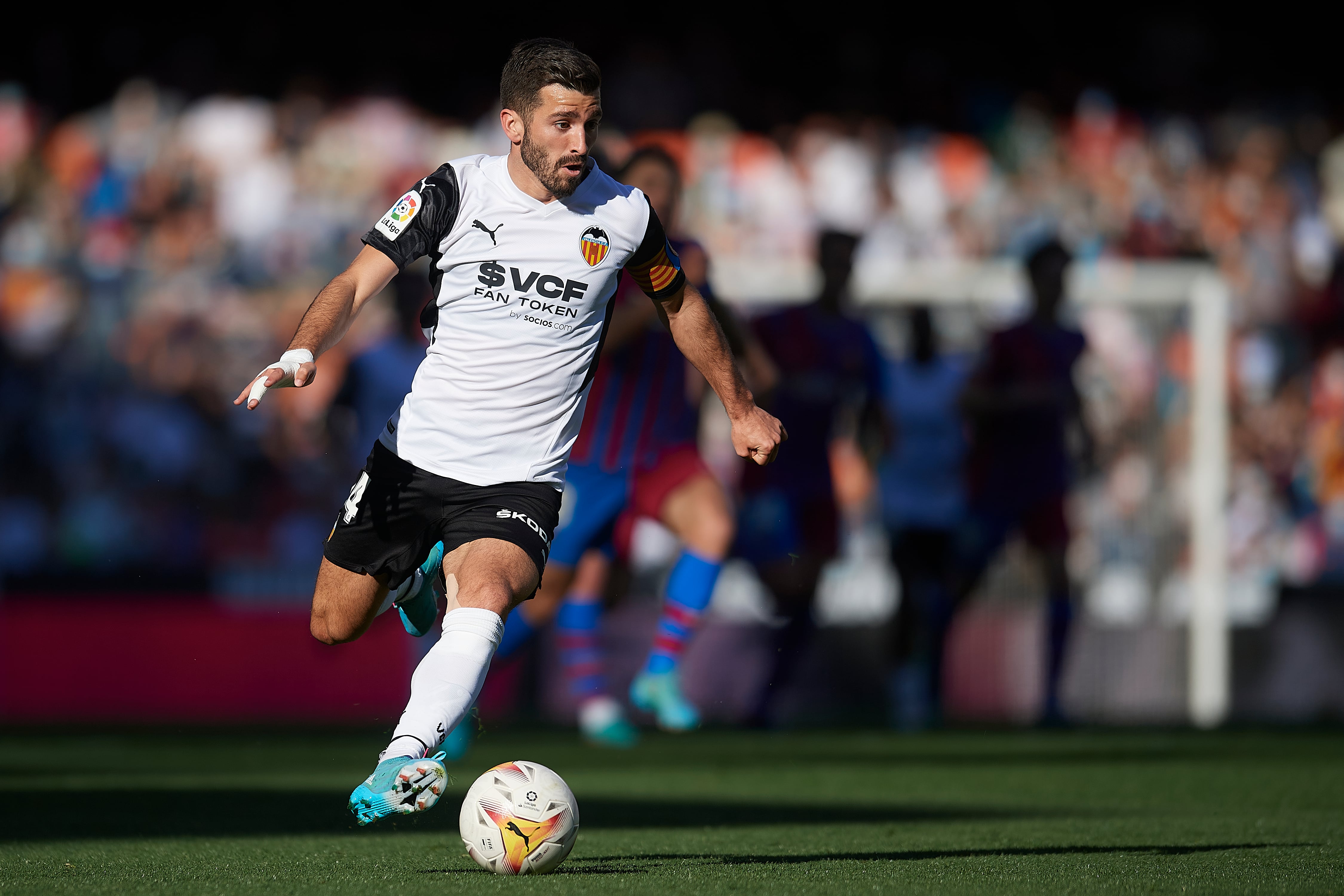 José Luis Gayà, durante el partido de Liga ante el FC Barcelona