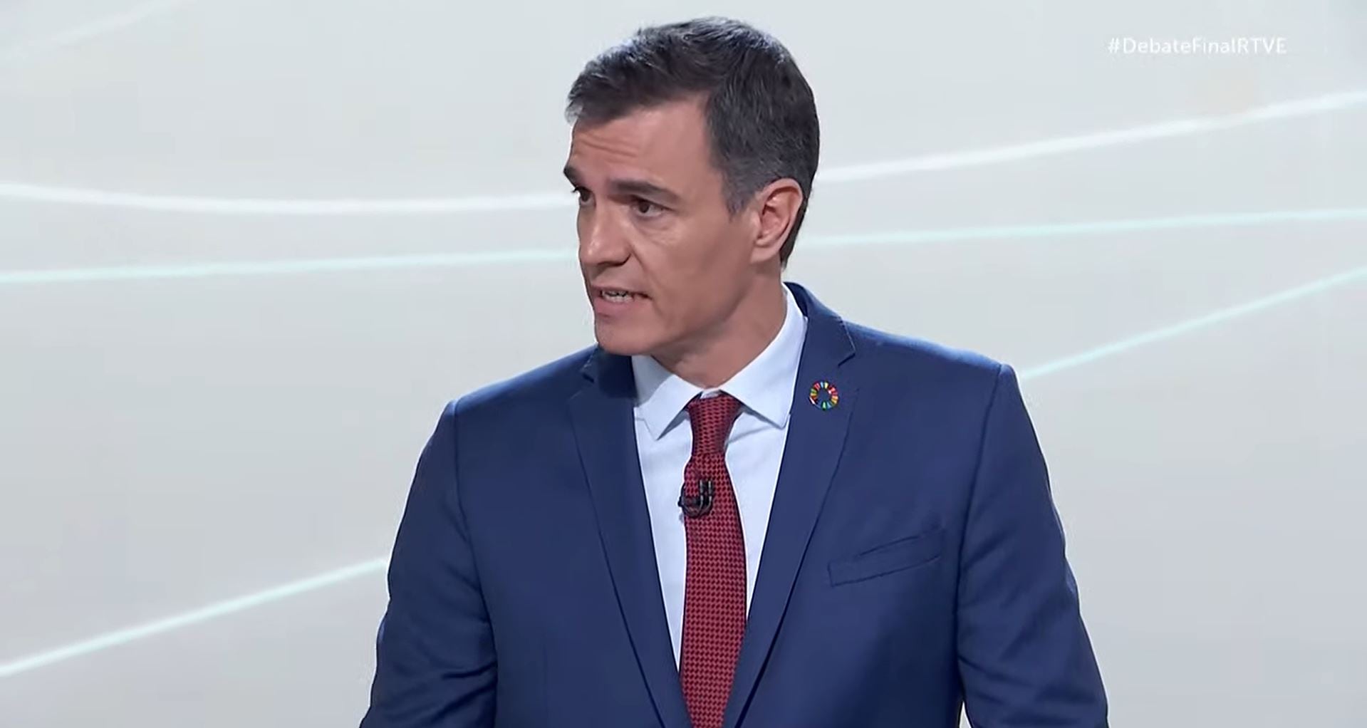 El presidente del Gobierno, Pedro Sánchez, en el debate.