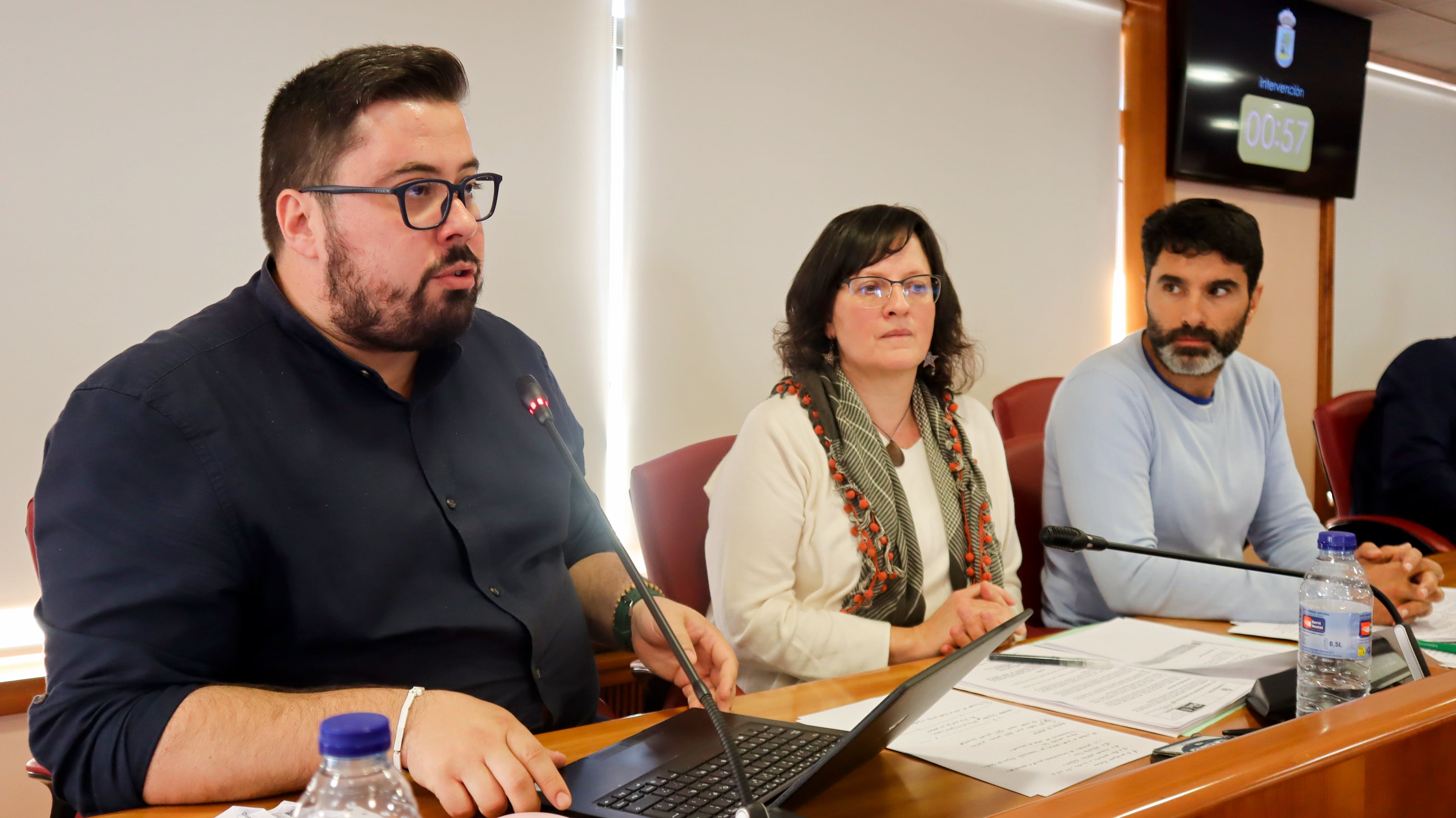 Xabier Pérez Igrexas, Ana Martínez y Filipe Abalde, grupo municipal del BNG en Vigo