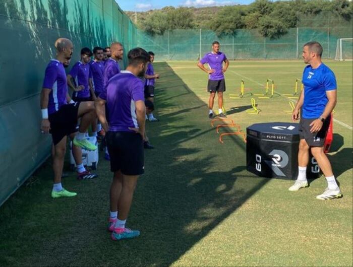 Un entreno de la Balona