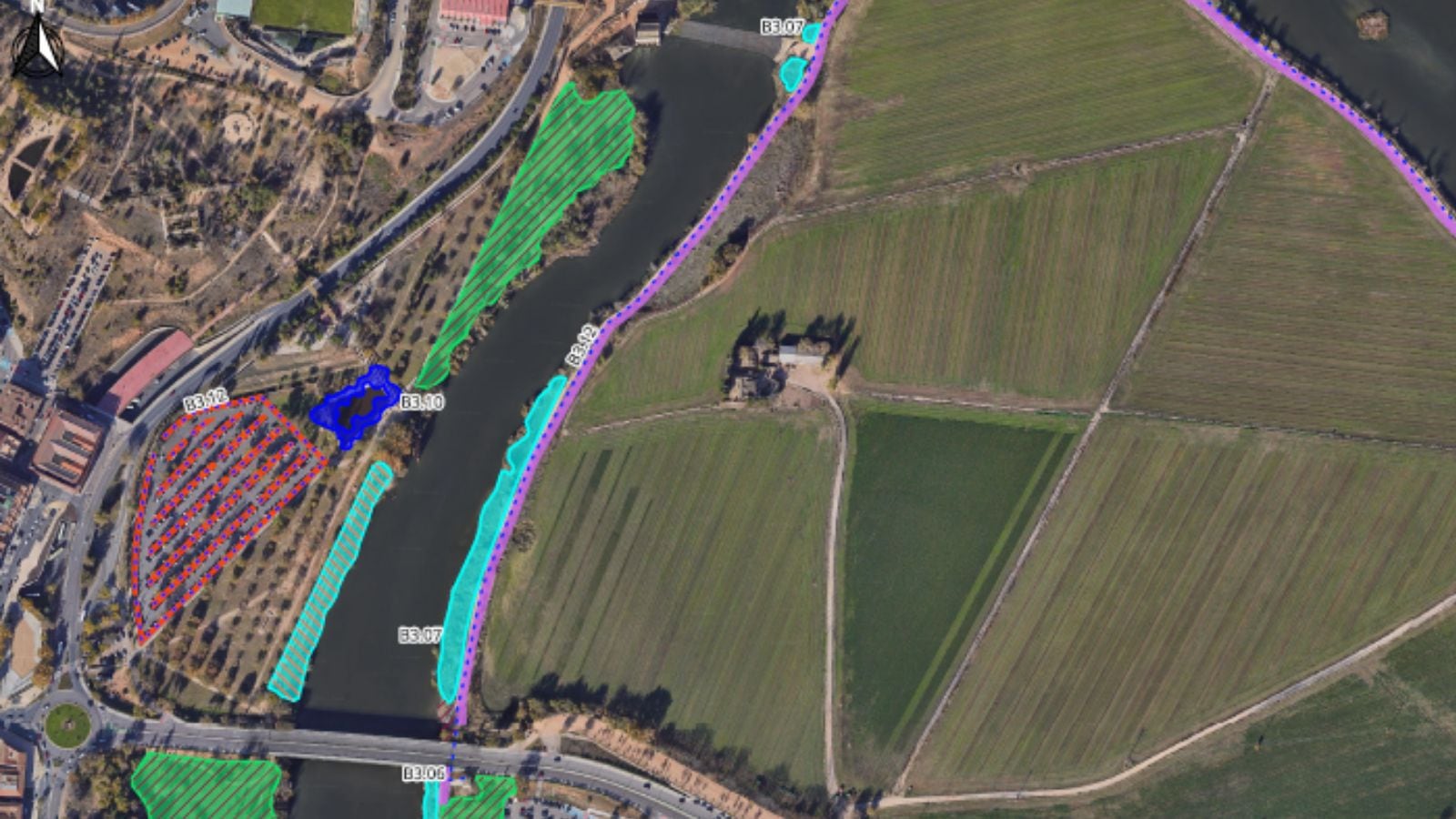 Plano de parte de las actuaciones que se llevarán a cabo en el entorno de Safont, en Toledo