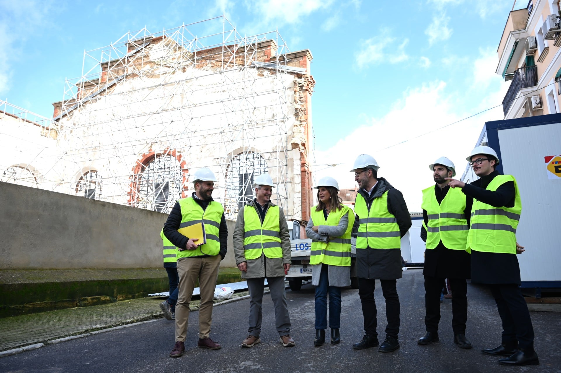 Obras de rehabilitación del Mercado de Santiago.