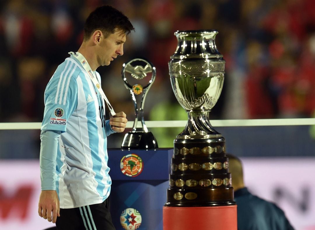 Leo Messi en la final de la Copa América de 2015