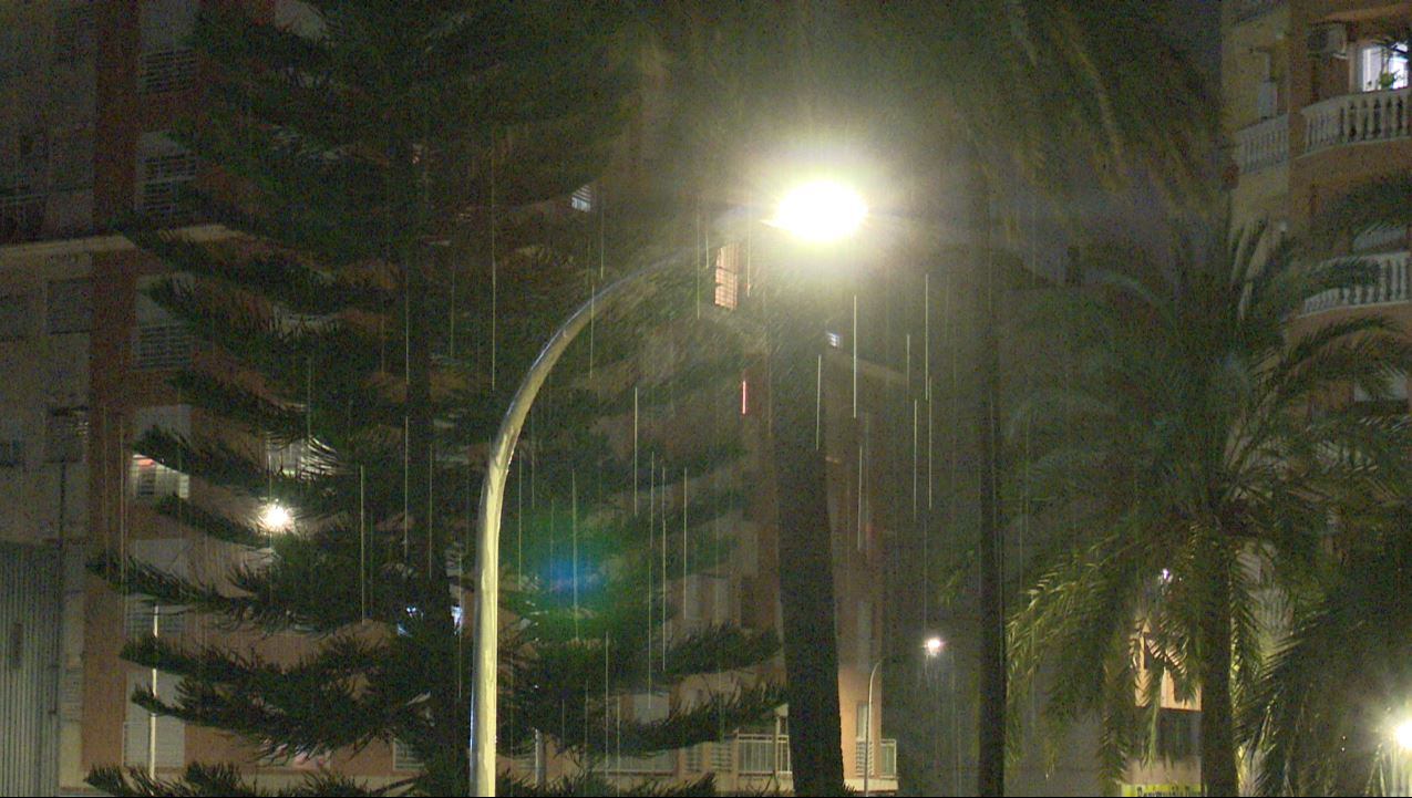 Imágenes de la tormenta ayer en Gandia.