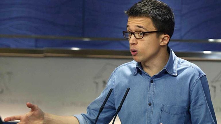 El 'número dos' de Podemos, Íñigo Errejón, en el Congreso de los Diputados.