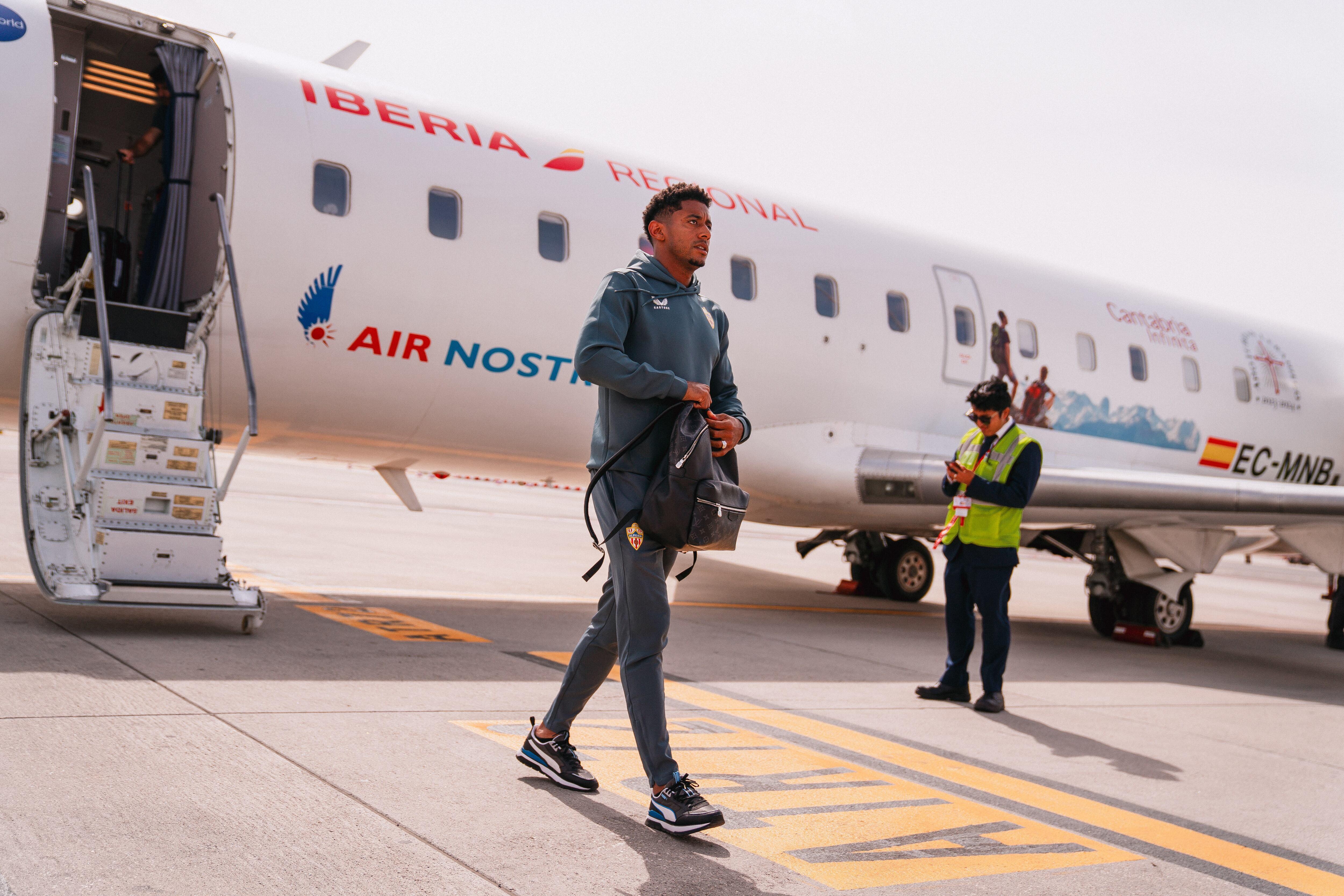 Choco Lozano a su llegada el domingo a Madrid.