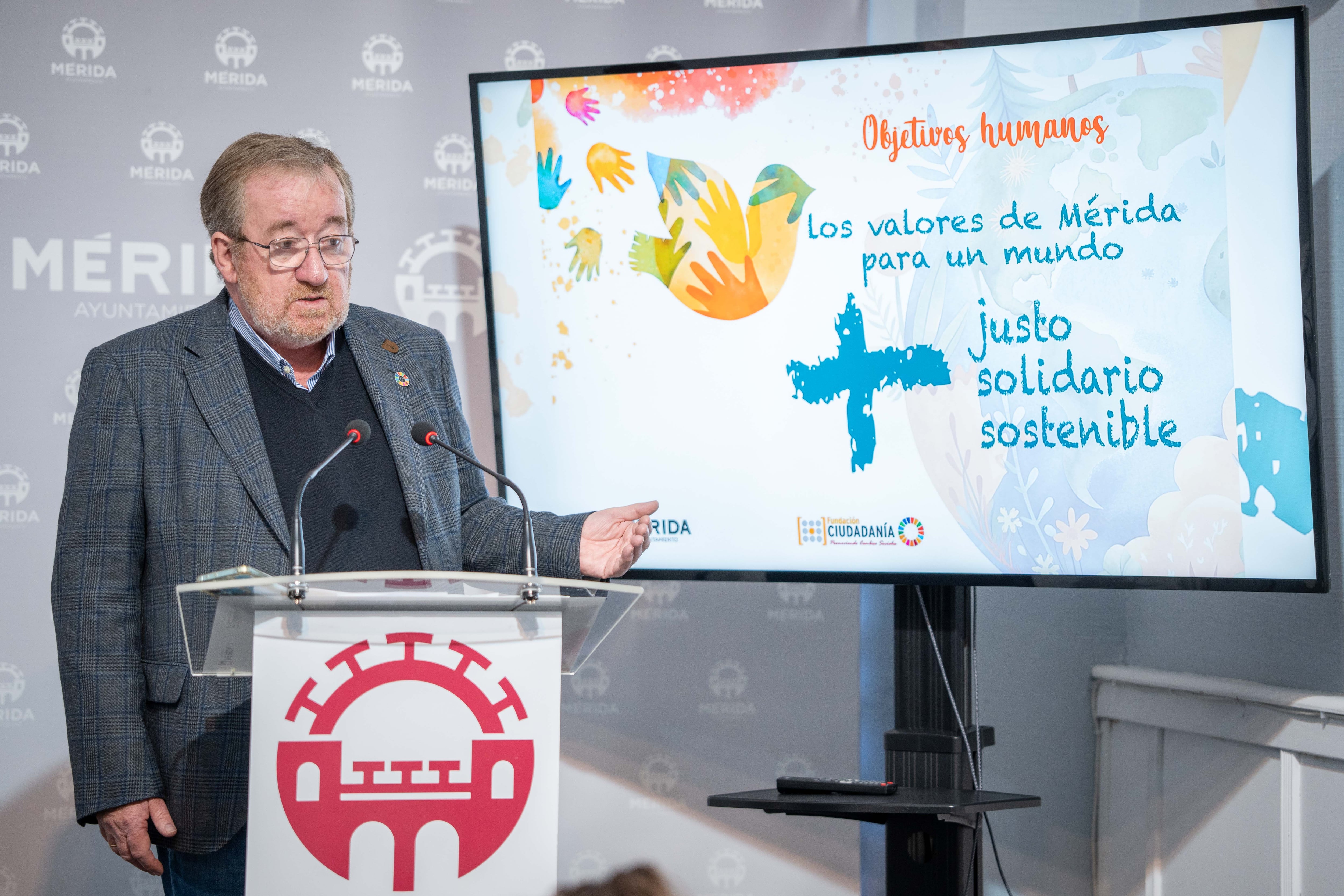 Juanjo Salado, presidente de Fundación Ciudadanía, en la presentación del Proyecto ODS &#039;Objetivos Humanos&#039; en Mérida