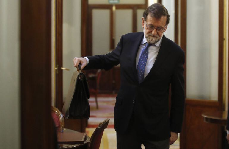 El presidente del Gobierno, Mariano Rajoy, en el Congreso