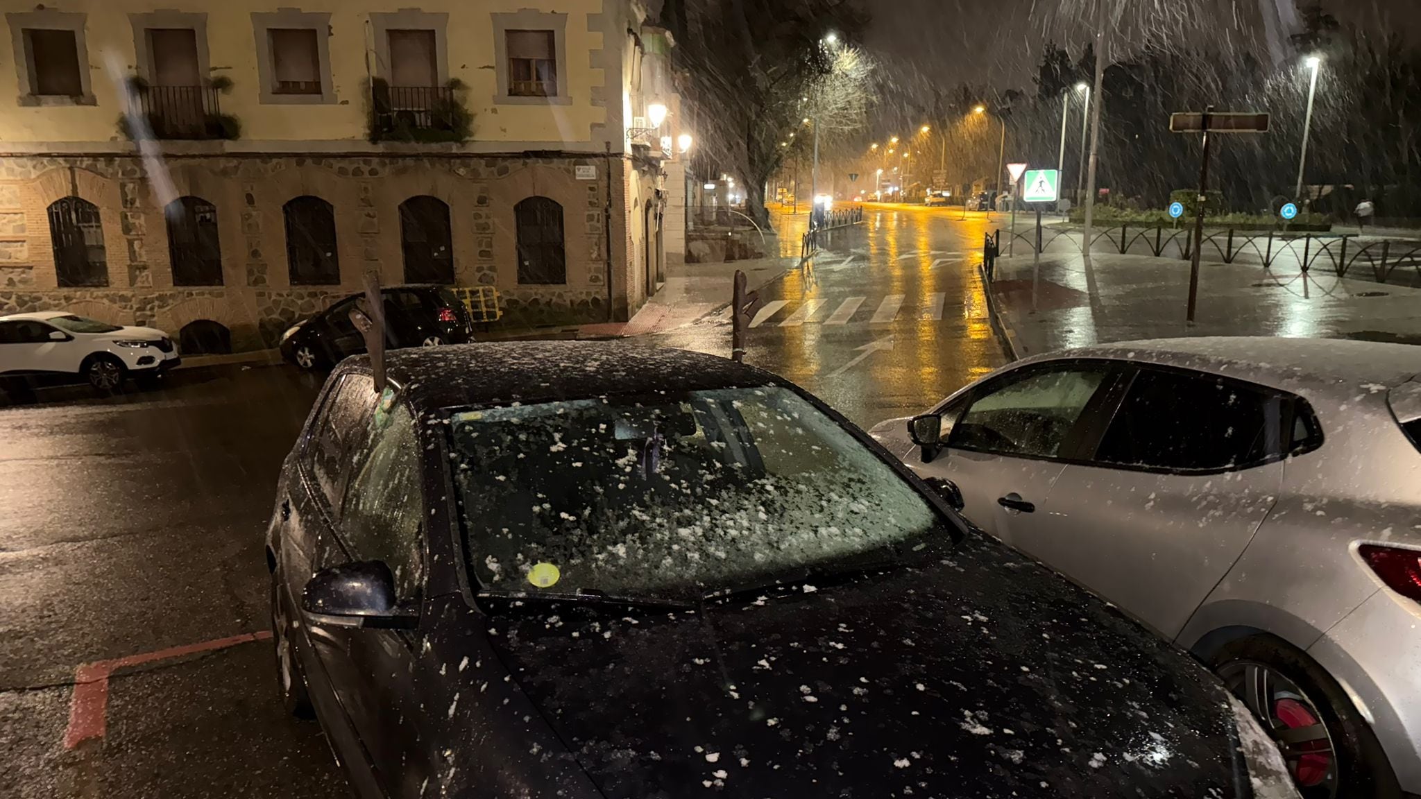 La nieve hace acto de presencia en Toledo capital