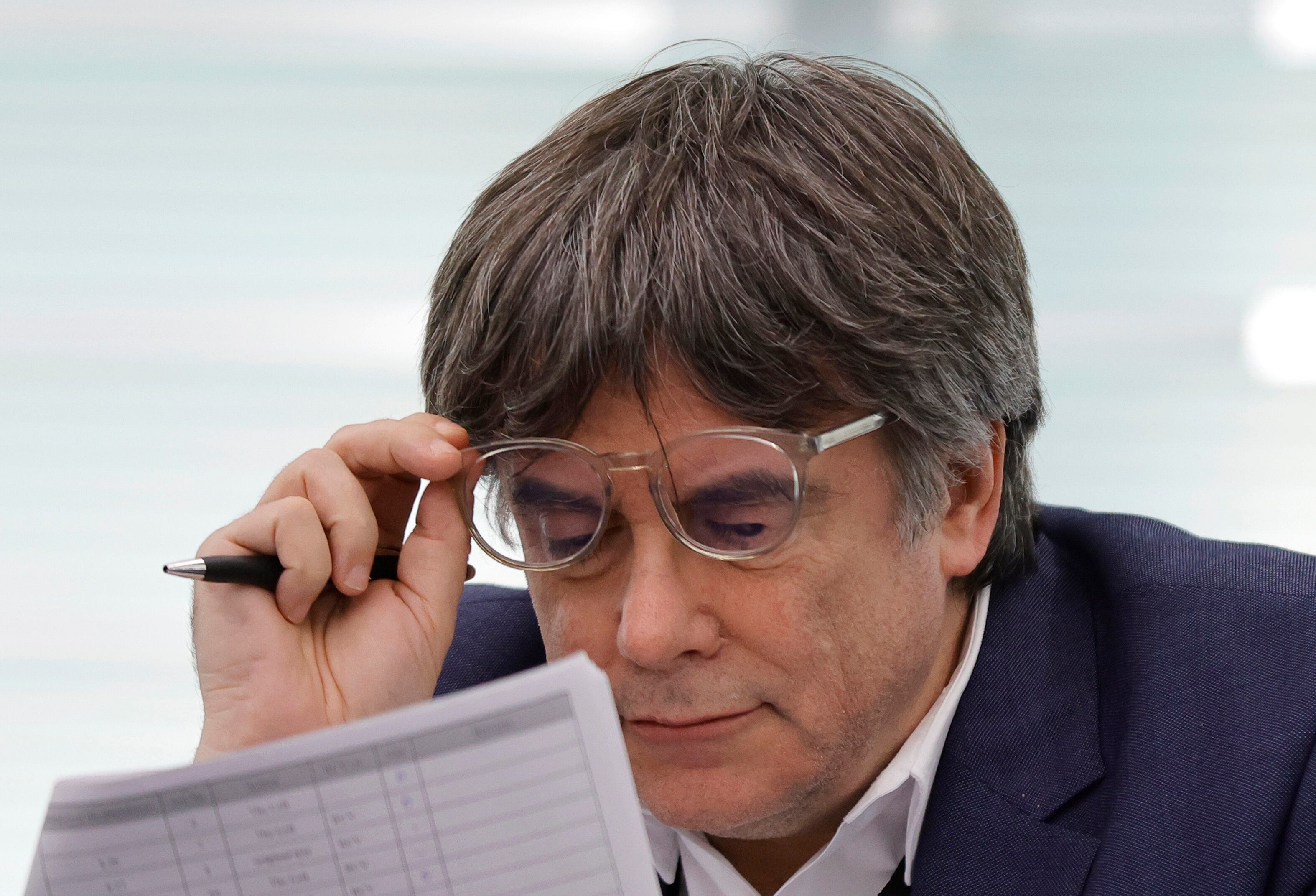 El líder de Junts, Carles Puigdemont, en una foto de archivo en el hemiciclo del Parlamento Europeo en Estrasburgo (Francia)