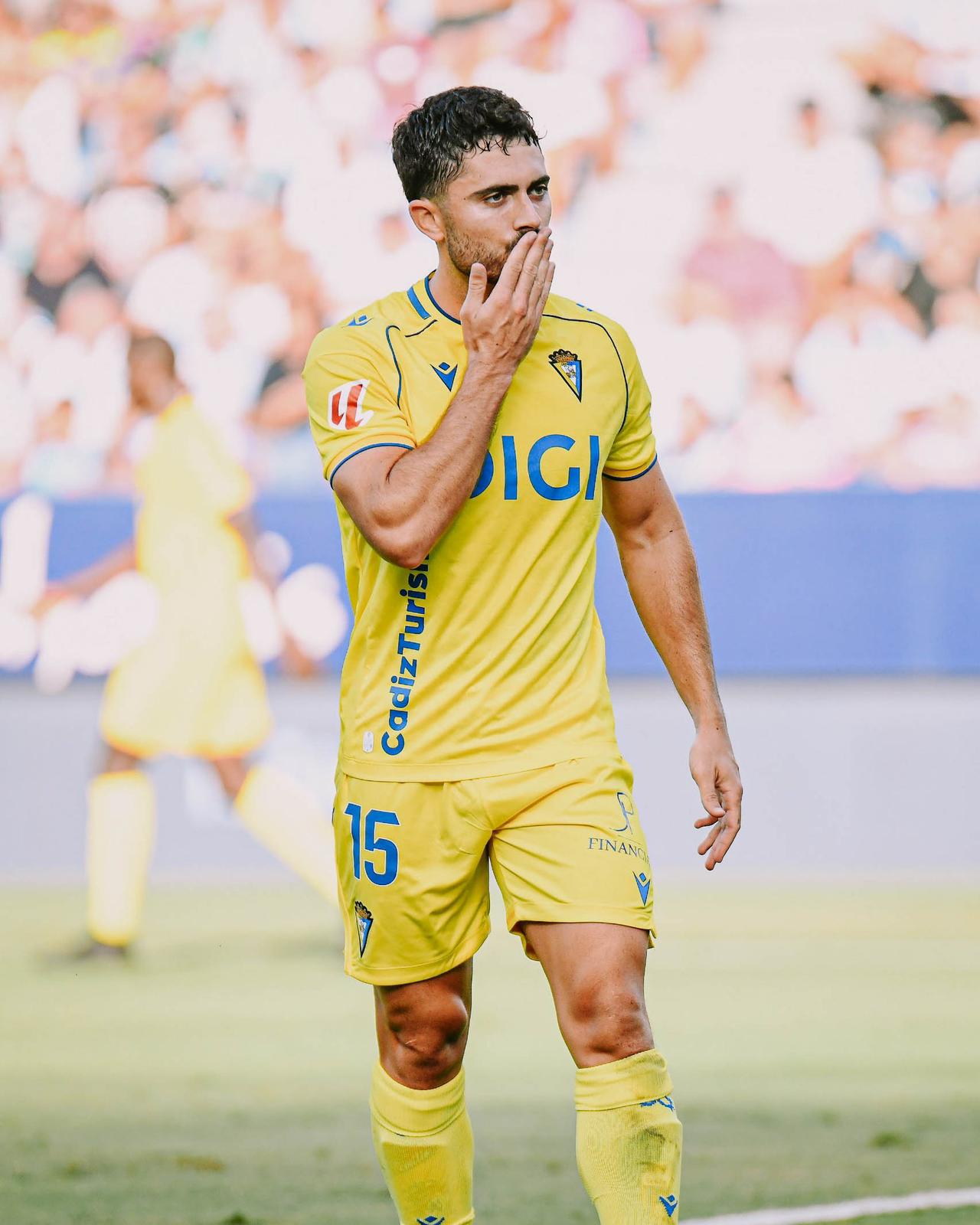 Sergio Ortuño fue el autor del gol de la victoria del Cádiz CF ante el Málaga en La Rosaleda.