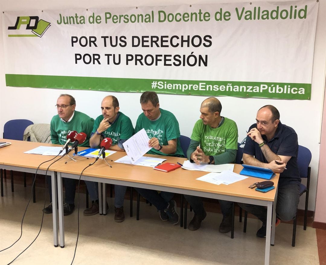 Portavoces de la Junta Personal Docente de Valladolid