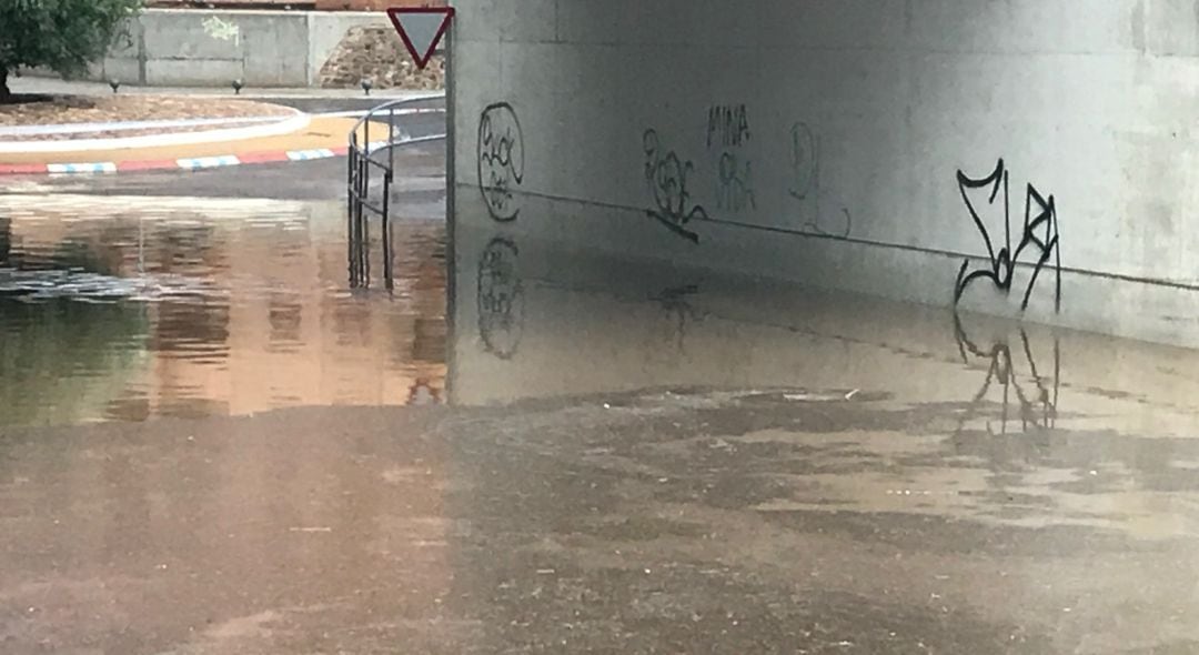 Imagen de las últimas inundaciones producidas en la localidad de Valdepeñas el pasado domingo 9 de septiembre 2018 