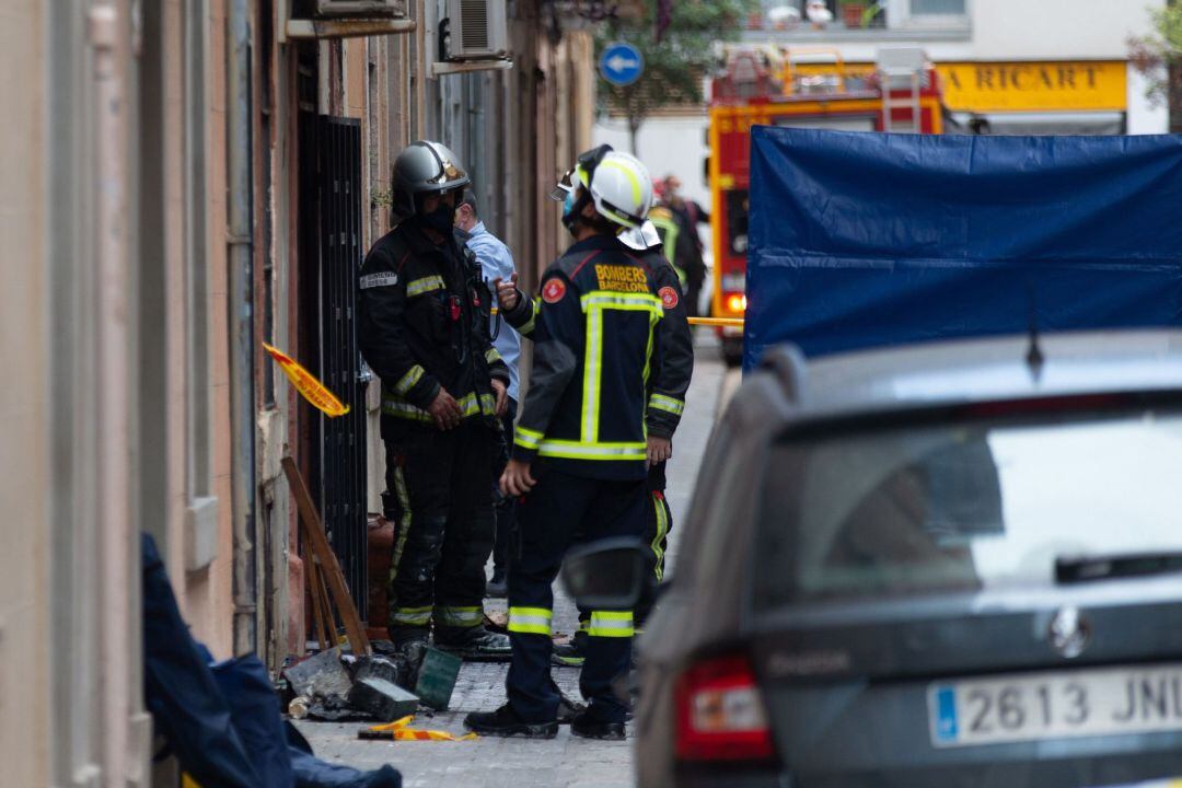 Bombers a la zona de l'incendi