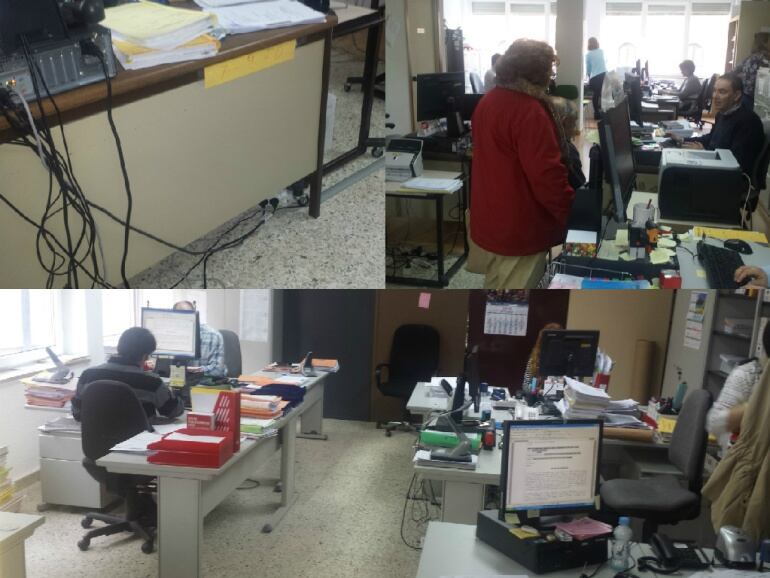 Aspecto de las instalaciones provisionales