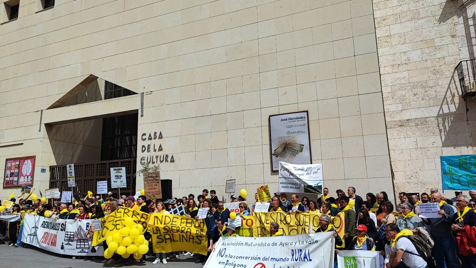 Manifestación del pasado sábado en Villena