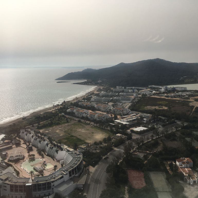 Vista aérea de la zona de Playa d&#039;en Bossa