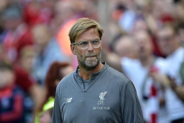 Klopp durante la International Champions Cup en Dublin contra el Napoli