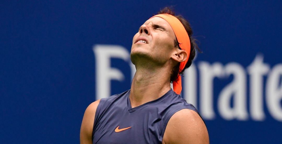 Rafa Nadal, durante su partido ante Del Potro en el US Open de 2018