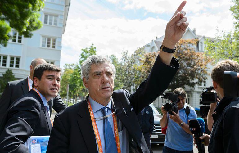 Ángel María Villar durante la Eurocopa de 2016