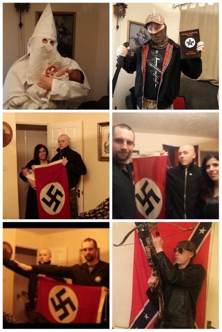 Fotografías de la pareja de neonazis condenada este martes