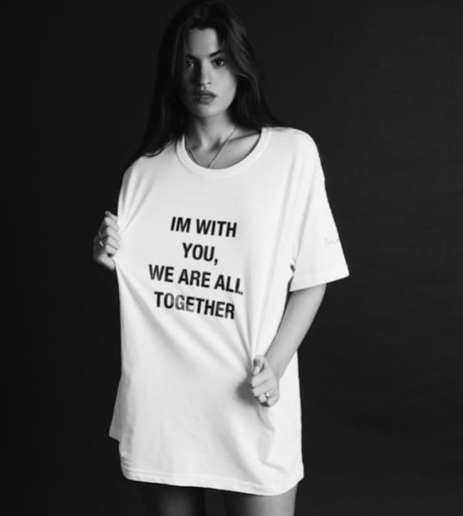 Camiseta "I'm with you, we are all together"