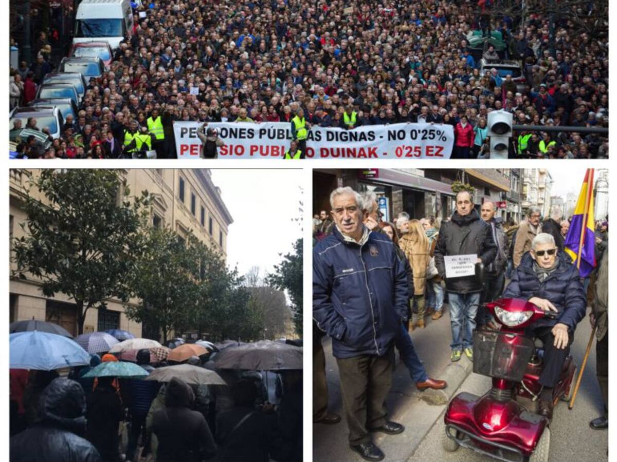 Unas 150.000 personas salen a la calle en Euskadi para exigir una pensiones dignas