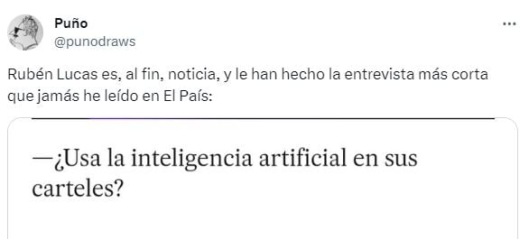 Tuit viral sobre la entrevista más corta de El País.