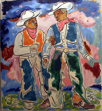 Cuadro titulado <i>Pink Sunset</i>, o Atardecer Rosa.