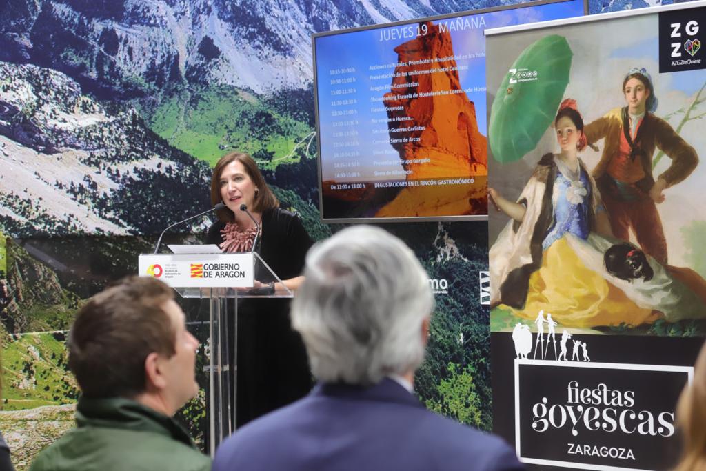 Sara Fernández, en la presentación de fitur las &quot;Fiestas Goyescas&quot;