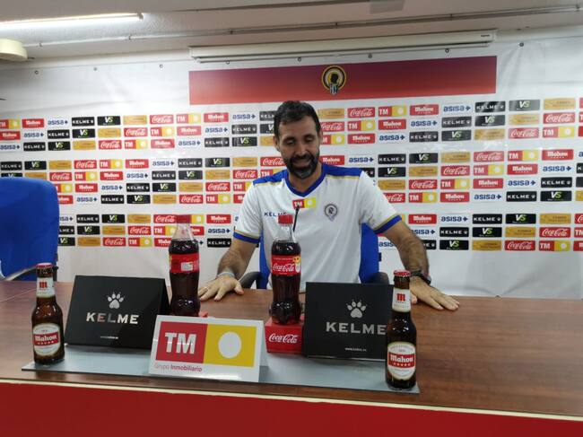 Jesús Muñoz en la sala de prensa del Rico Pérez