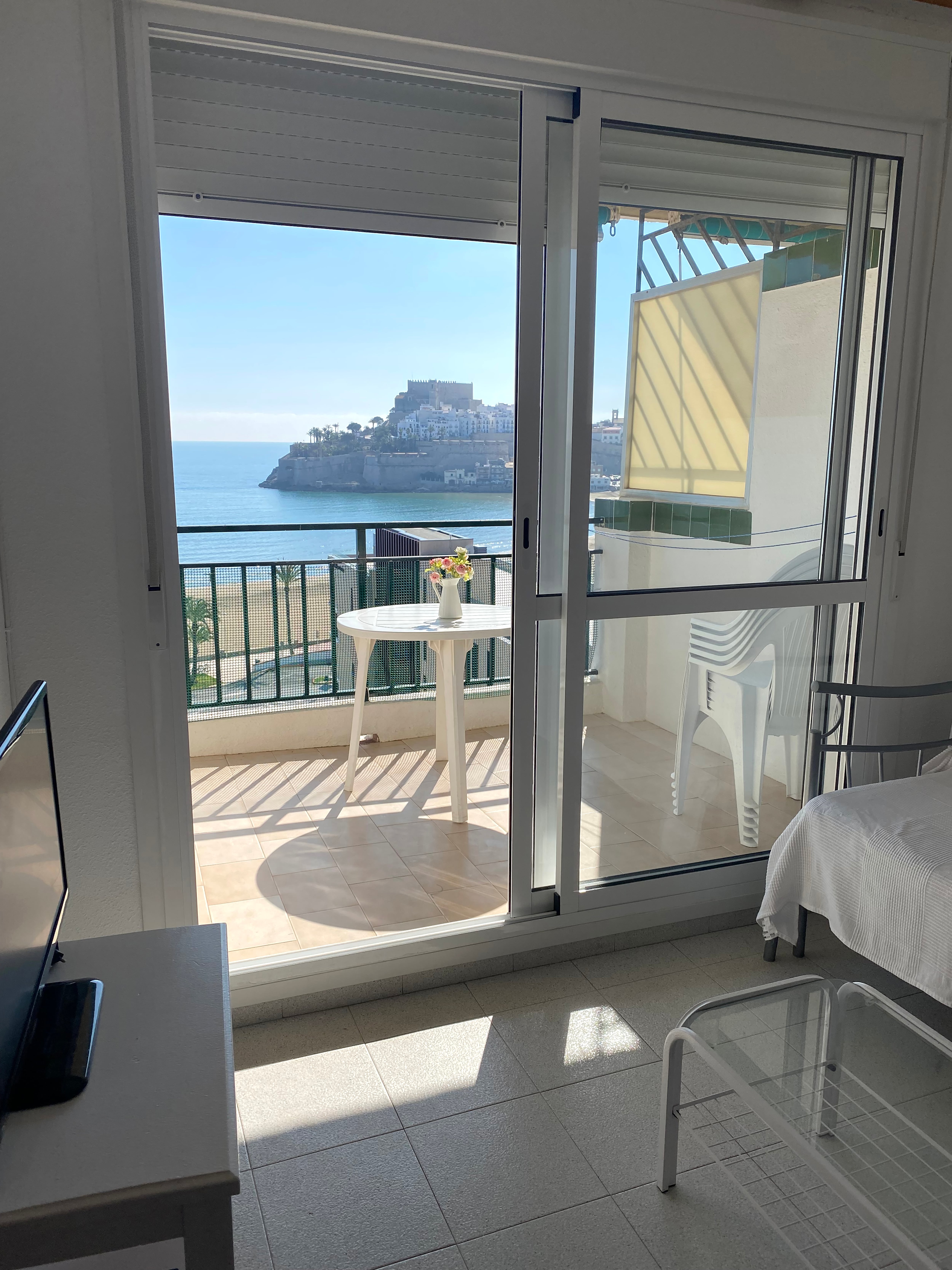 Habitación de hotel con vistas al mar en Penyíscola