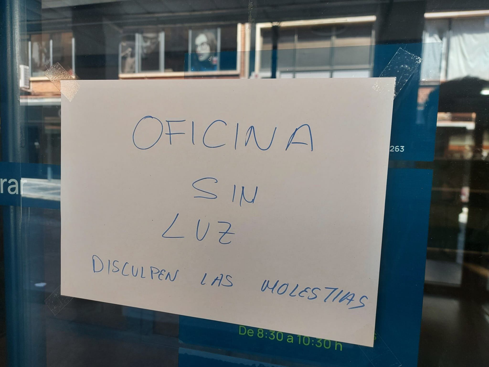 Una oficina bancaria de la ciudad informa de la incidencia