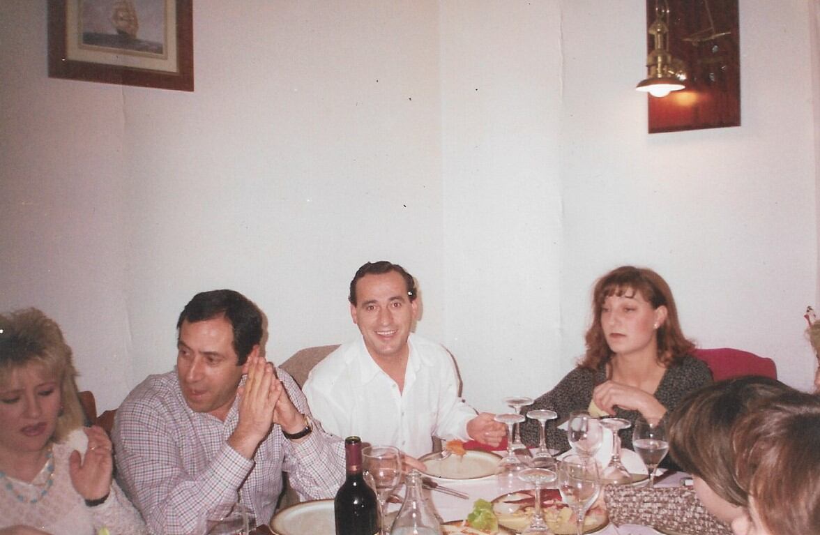 Geromo en una comida de empresa.