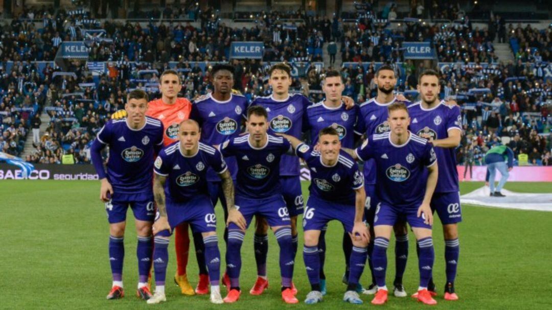 Once inicial del Real Valladolid que jugó hace unas semanas en San Sebastián.