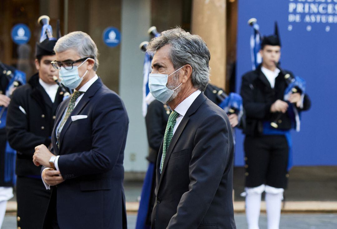 Carlos Lesmes en la ceremonia de los premios Princesa de Asturias