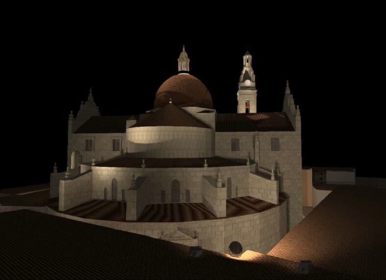 Proyecto de iluminación de la Seu de Xàtiva (Foto: AJuntament de Xàtiva)