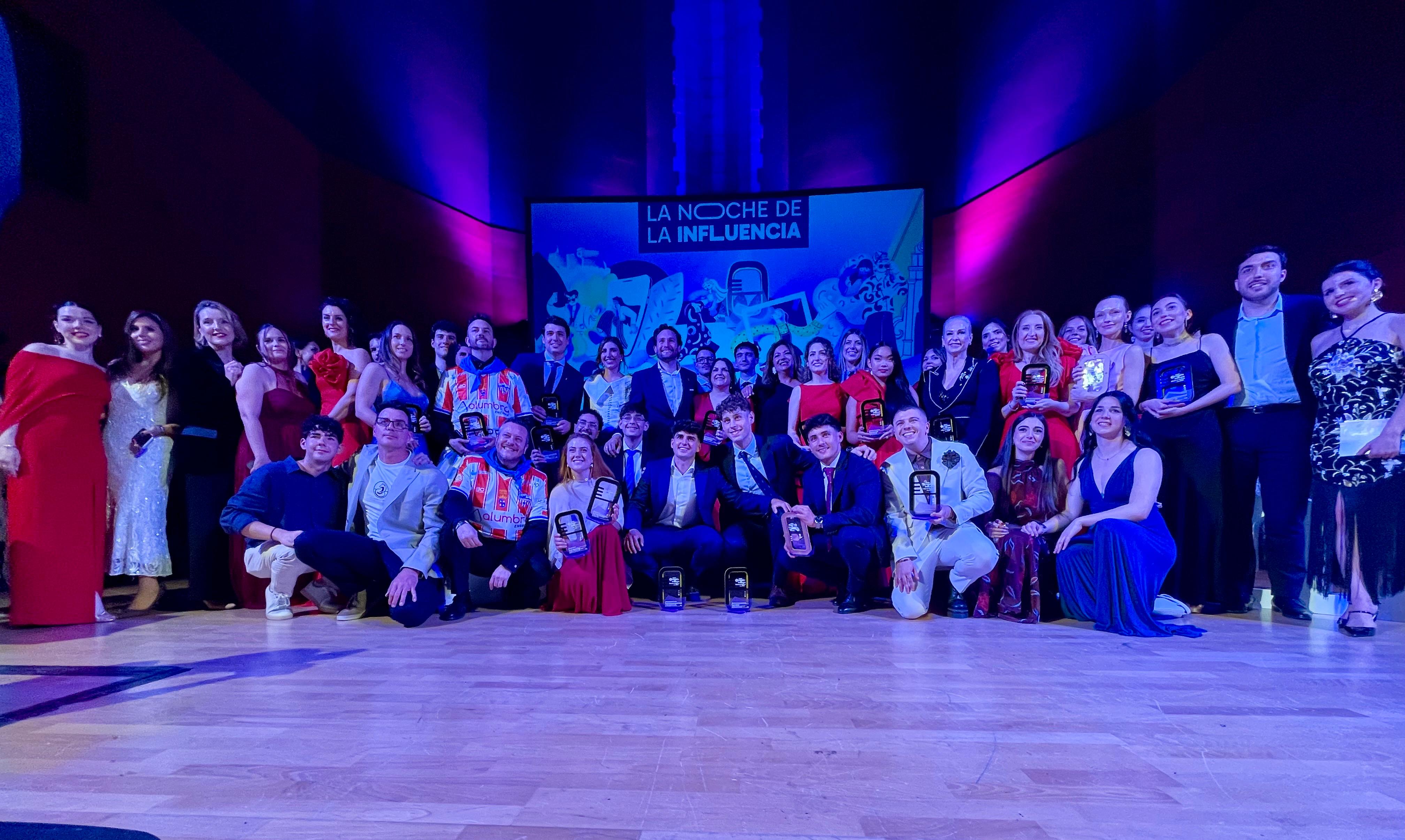 Premiados en la Noche de la Influencia celebrada en Monzón