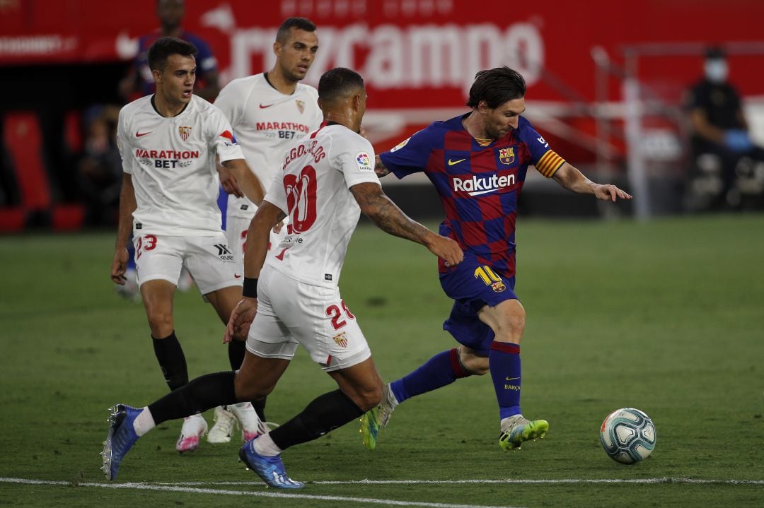 Messi, en una acción del partido