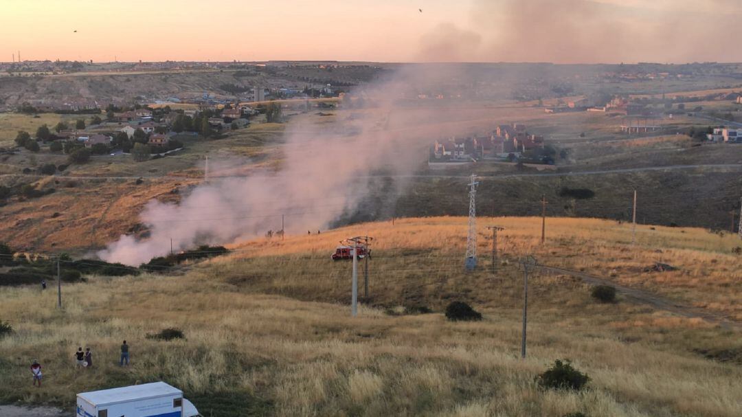 Incendio en el entorno de Segovia