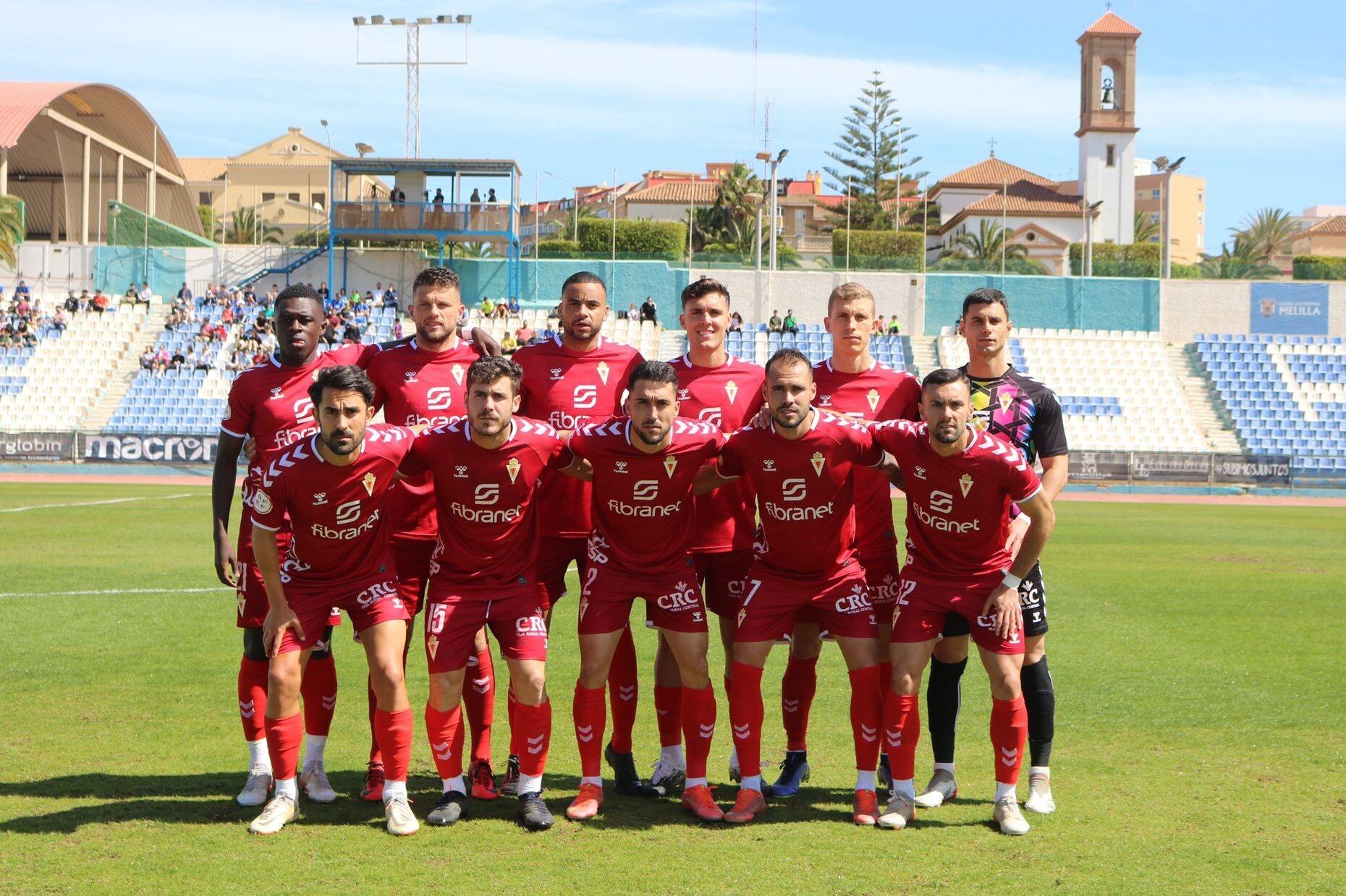 Once del Real Murcia en su  visita a Melilla