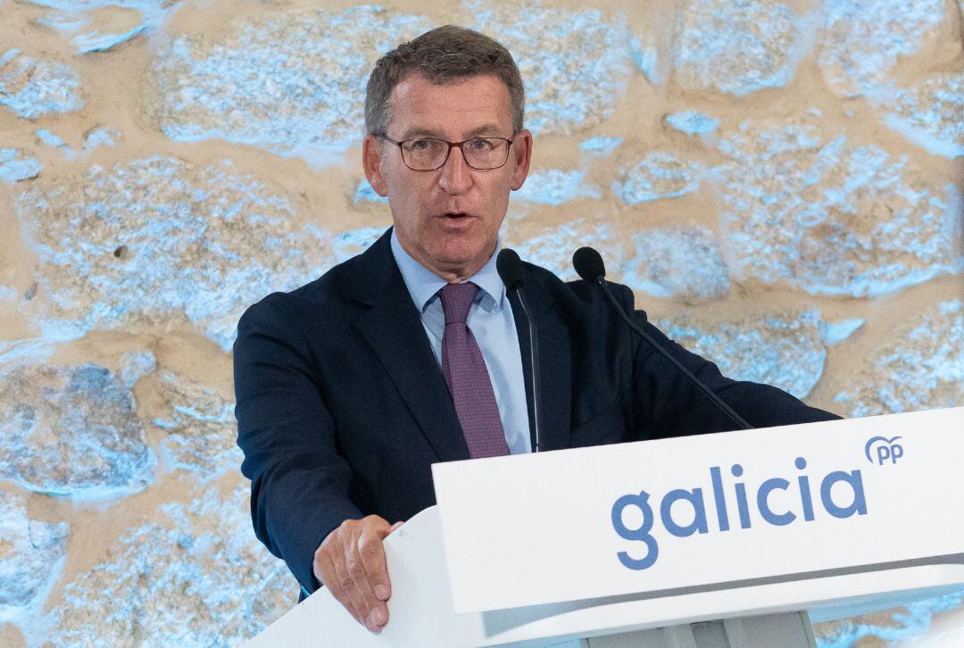 El presidente de la Xunta y líder del PP gallego, Alberto Núñez Feijóo, en el comité ejecutivo de su partido.