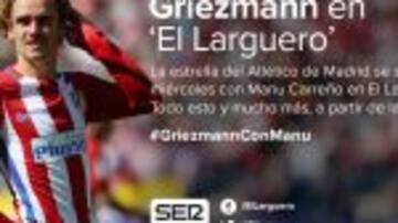 Sigue en directo la entrevista con Antoine Griezmann, a partir de las 23.30
