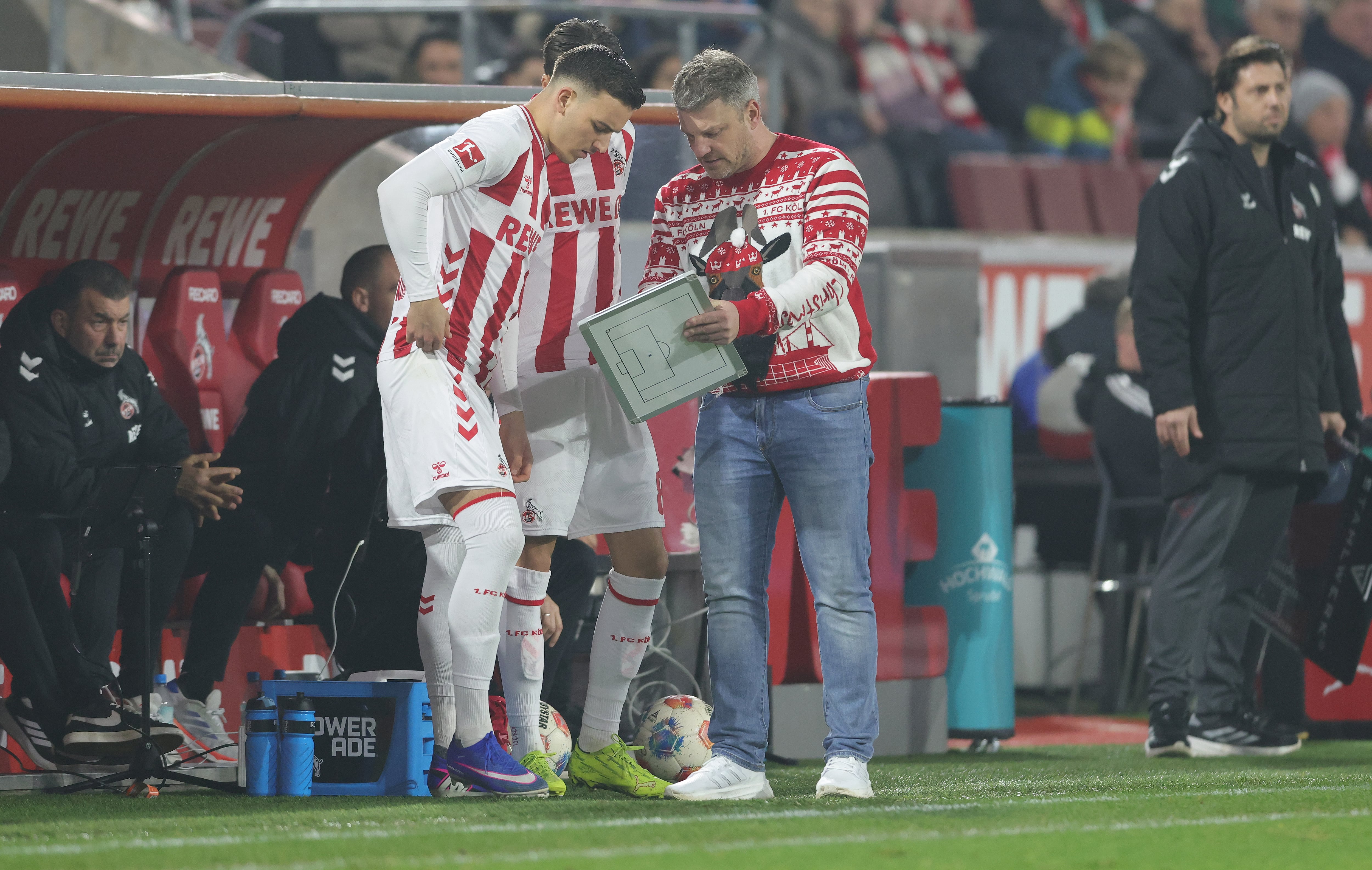 Said El Mala y Lukasz Kwasniok, durante un partido del Colonia (Jürgen Fromme - firo sportphoto/Getty Images).